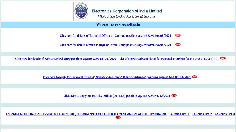 ECIL Recruitment 2021