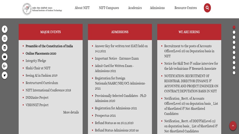 NIFT Entrance Exam 2021 Answer Key