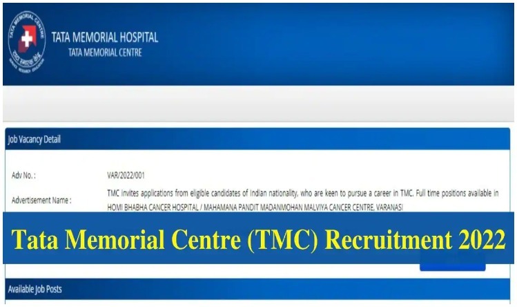 TMC Recruitment 2022 : मेडिकल और नॉन-मेडिकल पदों पर निकली बहाली, जल्द करें आवेदन