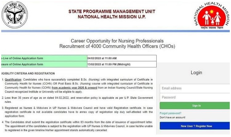 UP NHM CHO Recruitment 2022: यूपी में कम्युनिटी हेल्थ ऑफिसर के पदों पर बंपर वैकेंसी, इस तारीख तक करें आवेदन