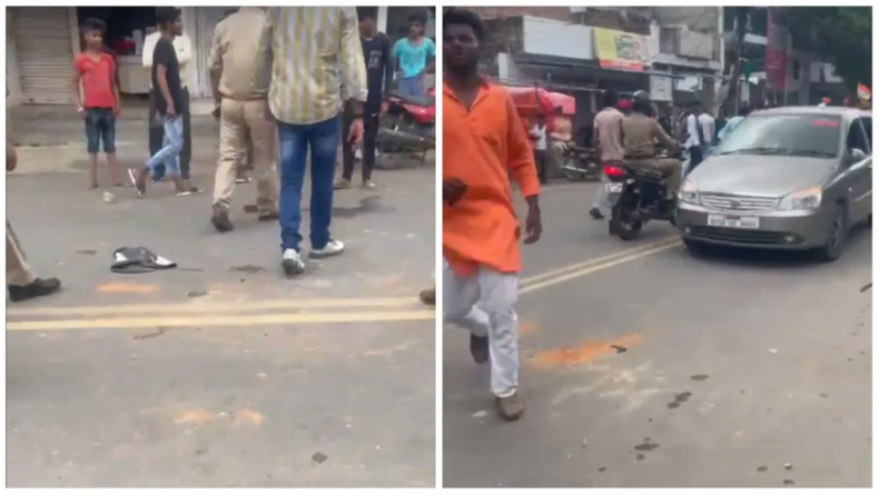 Tiranga yatra stone pelting