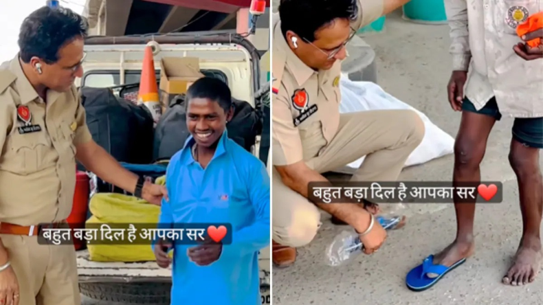 कचरा बीनने वाले को देखकर इमोशनल हो गया पुलिस ऑफिसर, फिर किया दिल छू लेने वाला काम