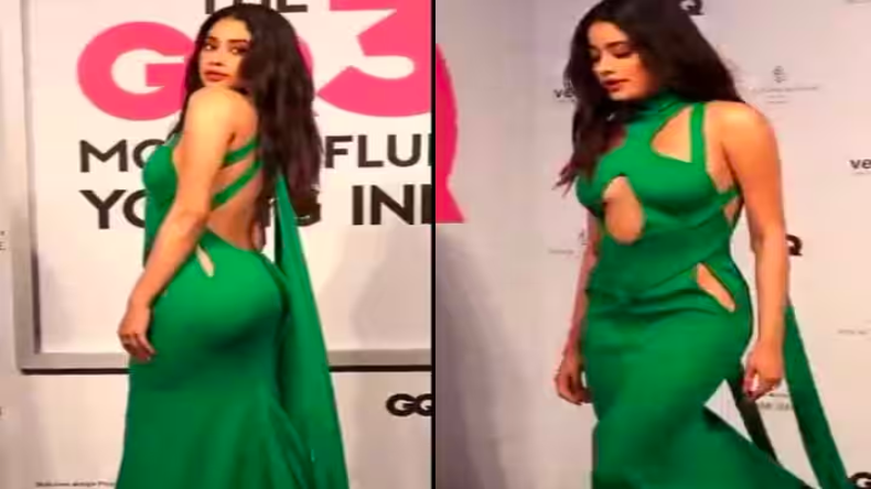 Janhvi Kapoor: थाई-हाई स्लिट बैकलेस ड्रेस में जाह्नवी ने मचाया तहलका, लोग बोले- ‘उर्फी जावेद की कॉपी’