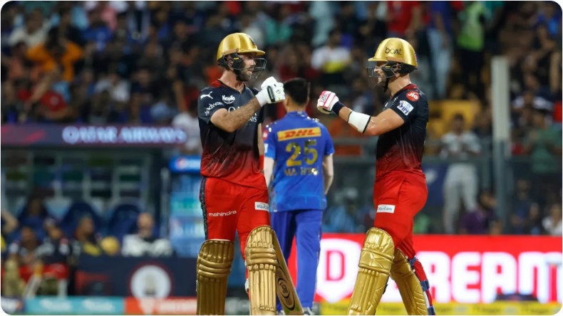 RCB vs MI: आरसीबी ने पहली पारी में बनाए 199 रन, डुप्लेसी ने खेली कप्तानी पारी