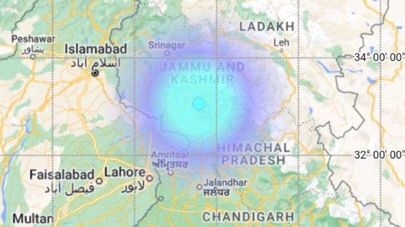 J&K: भूकंप के झटकों से हिला जम्मू-कश्मीर, 3.0 की रही तीव्रता