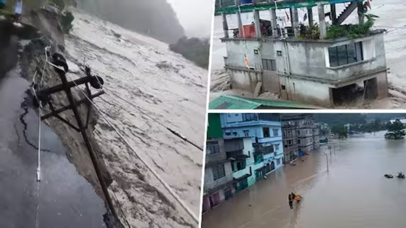 Sikkim Floods: सिक्किम में बाढ़ की तबाही से 18 की मौत, 90 से ज्यादा लापता, सुरंगों में फंसे हैं कई लोग