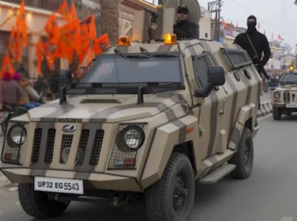 Mahindra Marksman: अयोध्या में सुरक्षा के लिए तैनात किया गया ये मेड इन इंडिया बुलेटप्रूफ वाहन, जानें खासियत