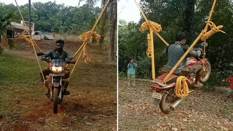 शख्स ने लगाया ऐसा जुगाड़, बाइक का ये प्रयोग देख आप भी हैरान रह जाएंगे