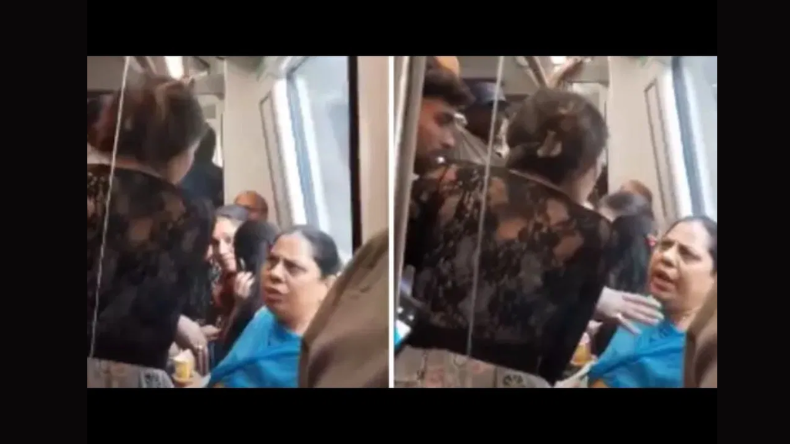 Video: तेरे बाप की है मेट्रो! शर्म कर लो बूढ़ी… Metro में महिला से भिड़ गई पापा की परी