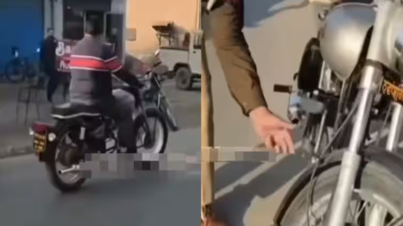 policeman stunned after seeing half bullet half bicycle