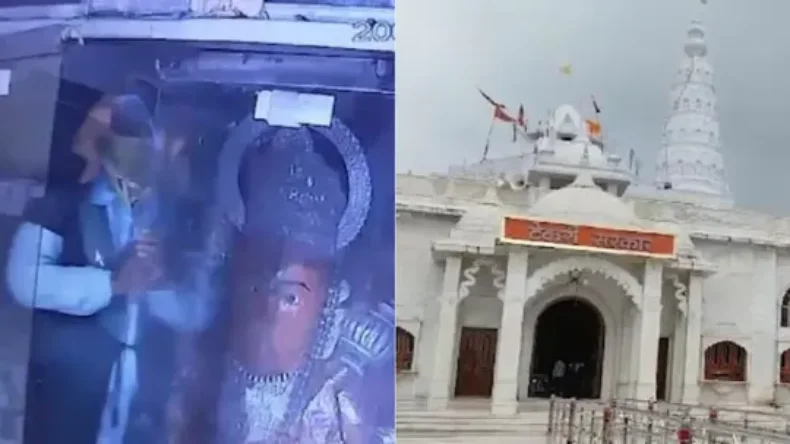 हनुमान मंदिर में चोरों ने मूर्ति को प्रणाम किया और फिर गहने चुराए, कैमरा में कैद हुई पूरी ‘भक्तिभाव’ की कहानी