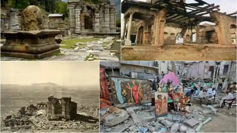 Broken temples in Kashmir