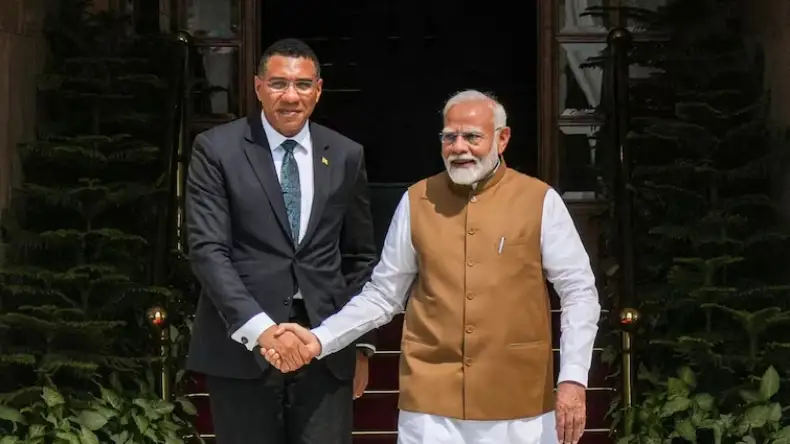 Jamaica PM with PM Modi