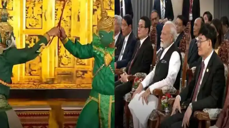 PM Modi watching Ramlila in Laos