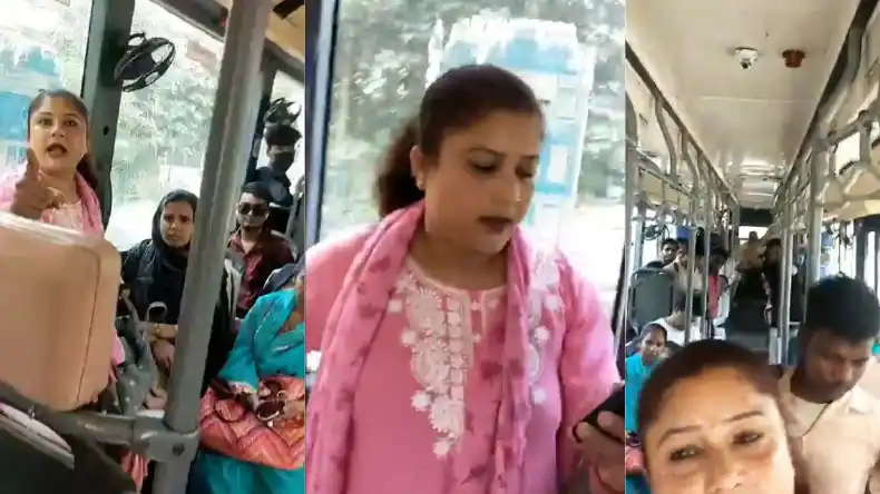 Video: तेरी नौकरी खा जाऊंगी…बस में महिला ने किया हाई वोल्टेज ड्रामा, कंडक्टर को दी धमकी