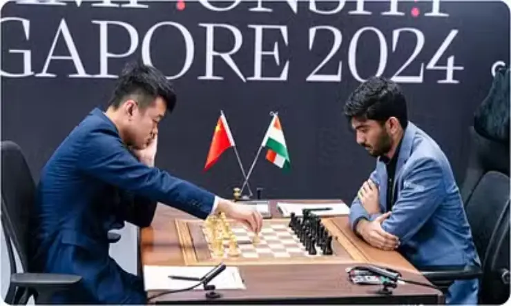 2024 Chess World Championship :  गुकेश और लिरेन के बीच 9 मुकाबलों के बाद भी स्कोर बराबरी पर, राजा का मोहरा अभी भी बचा